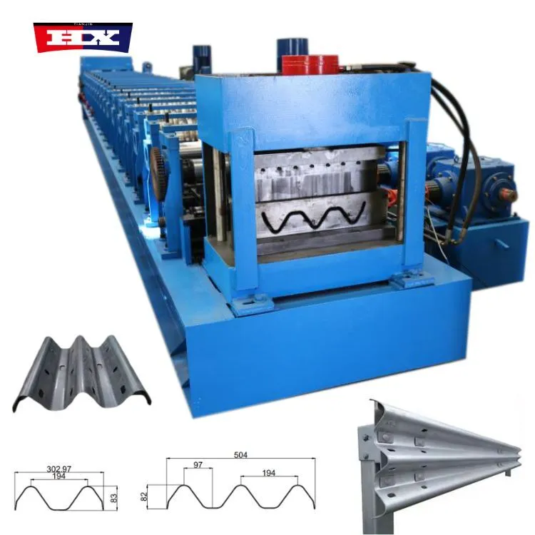 Three waves highway guardrail forming machine 1
