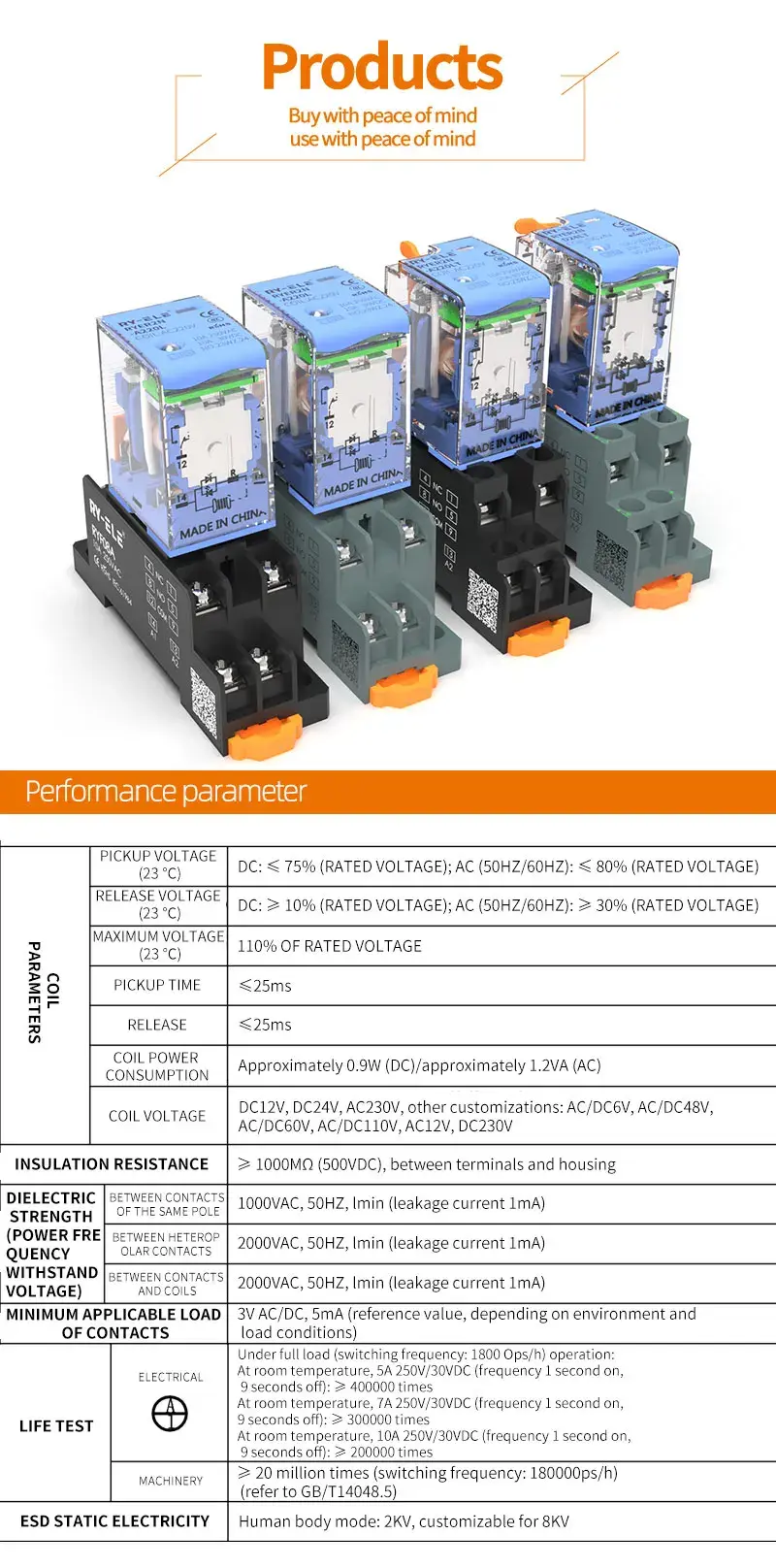 Custom 24vdc Relay Sealed RY-ELE 4