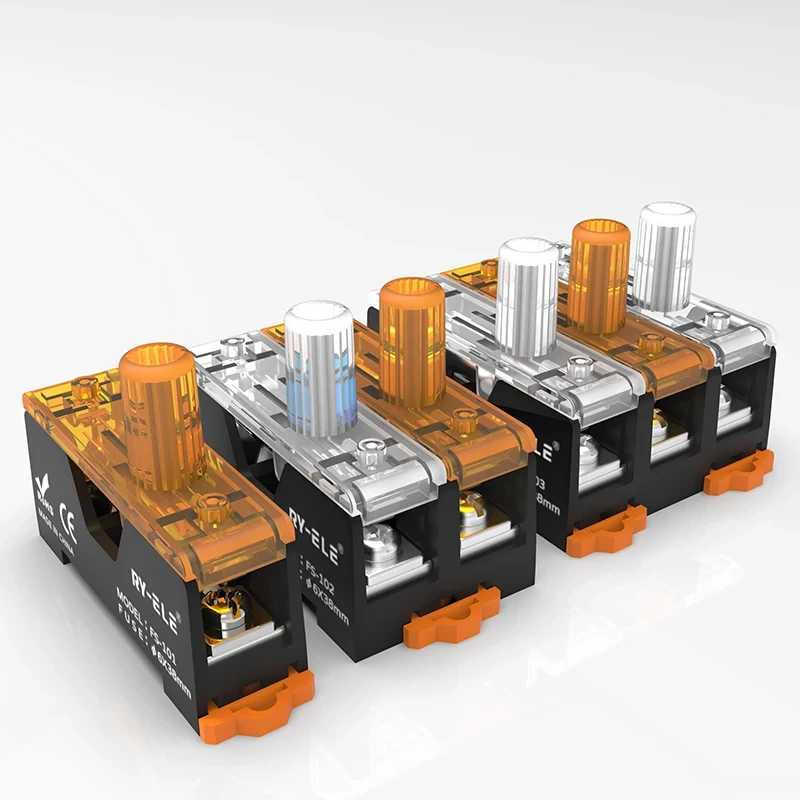 Customization Fuse Base Ry-101 6*30mm Plastic Single Pole Fuse Base Holder 1