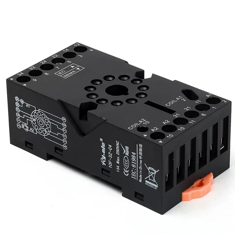 Customization 10f-3z-c4 10a 11pin 24vdc 230vac Popular Product Voltage Timer Relay Socket 1