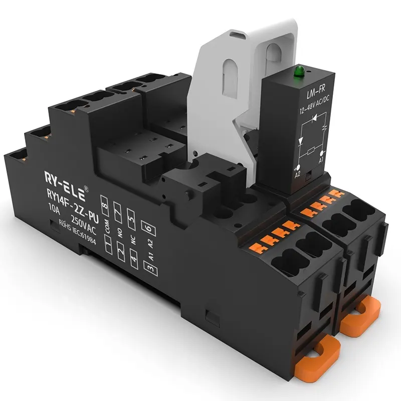 Промежуточное реле RY-ELE Марка H62Y Никелированный PA66 3