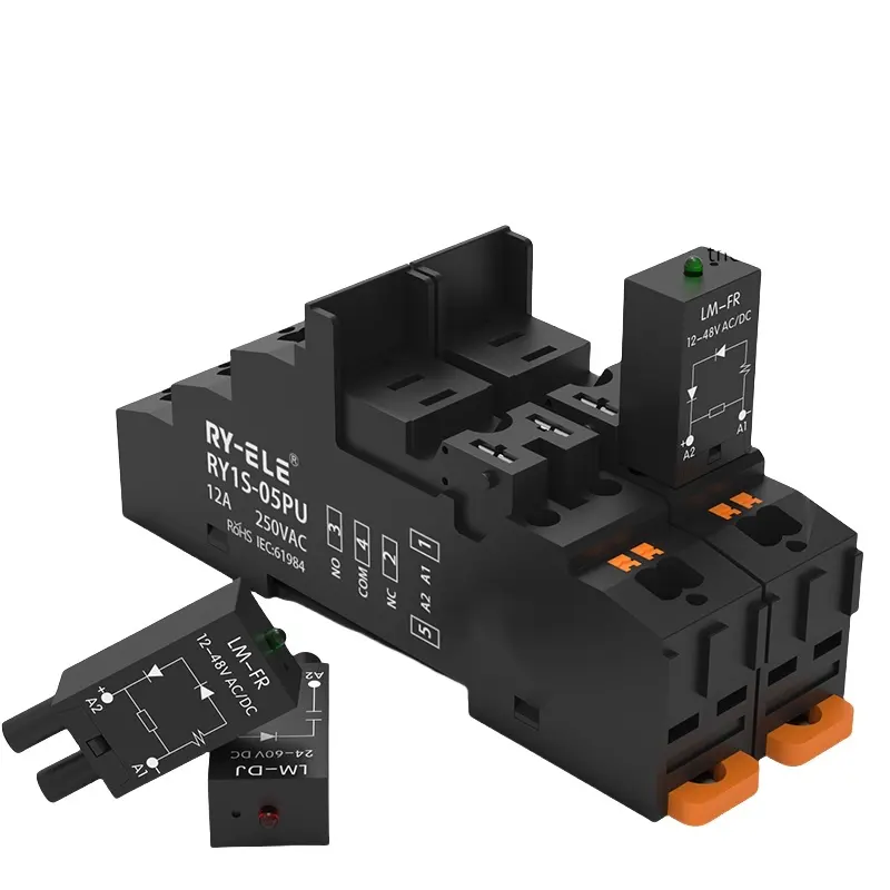 Soquete de relé OEM de 14 pinos RY-ELE -40℃~+70℃ 6