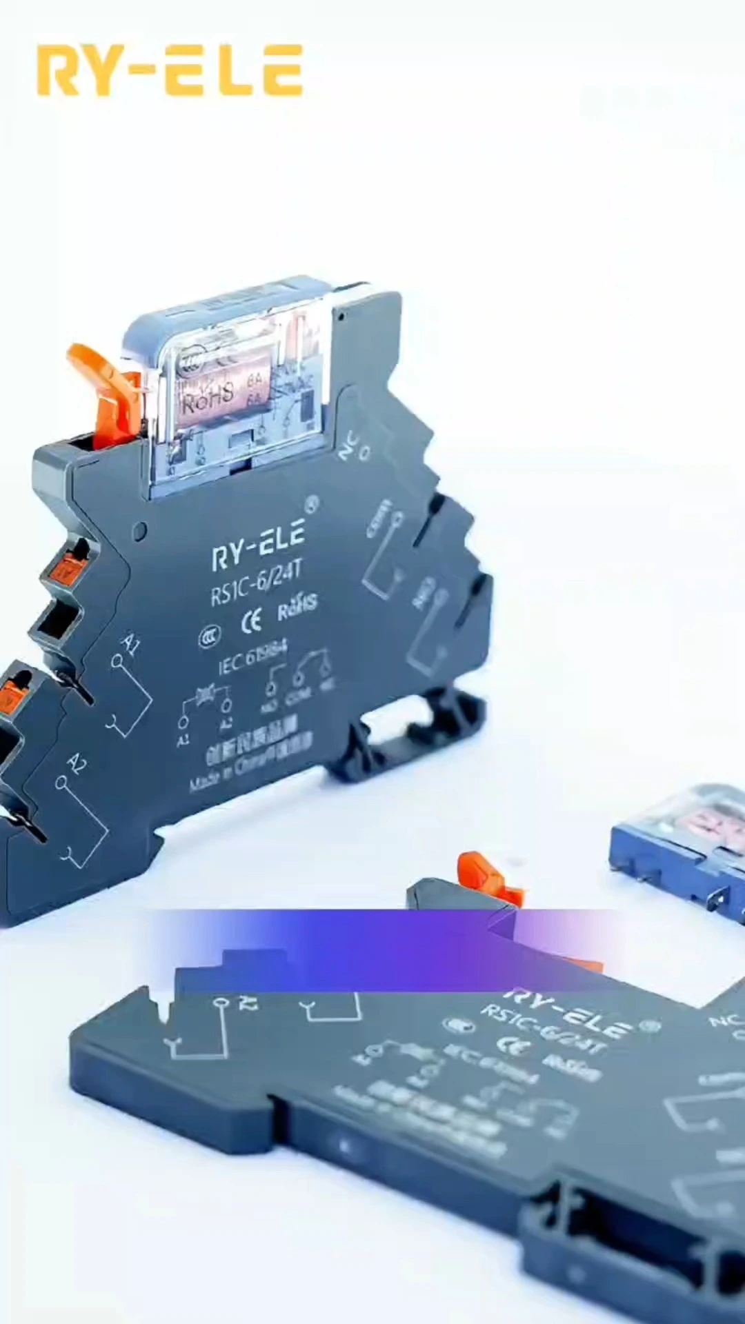 Relé Slim 6-24V com corrente 6A RS-1C-D24L RY-ELE 1
