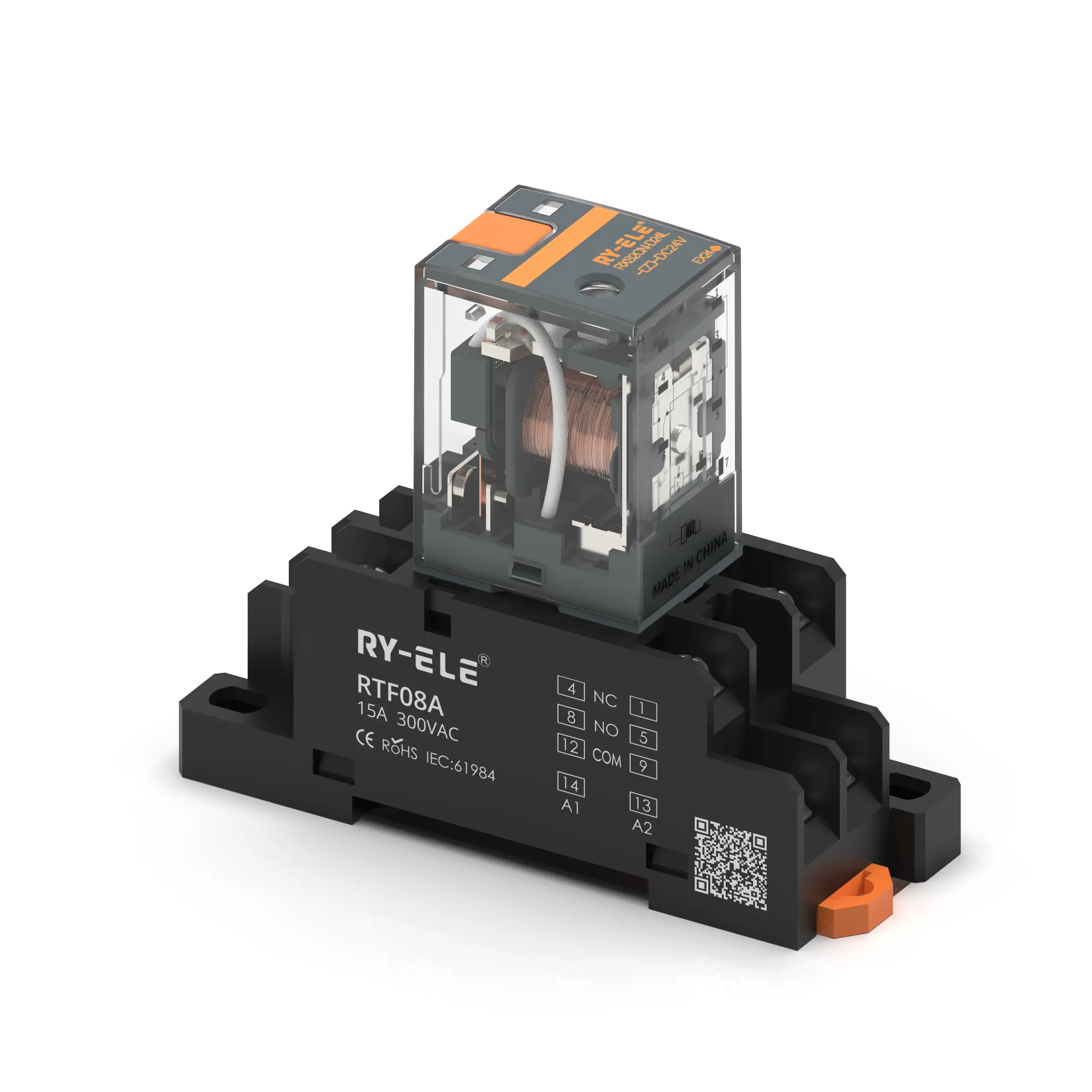 rxs2cn-relay-2-pole-compact-industrial-relay