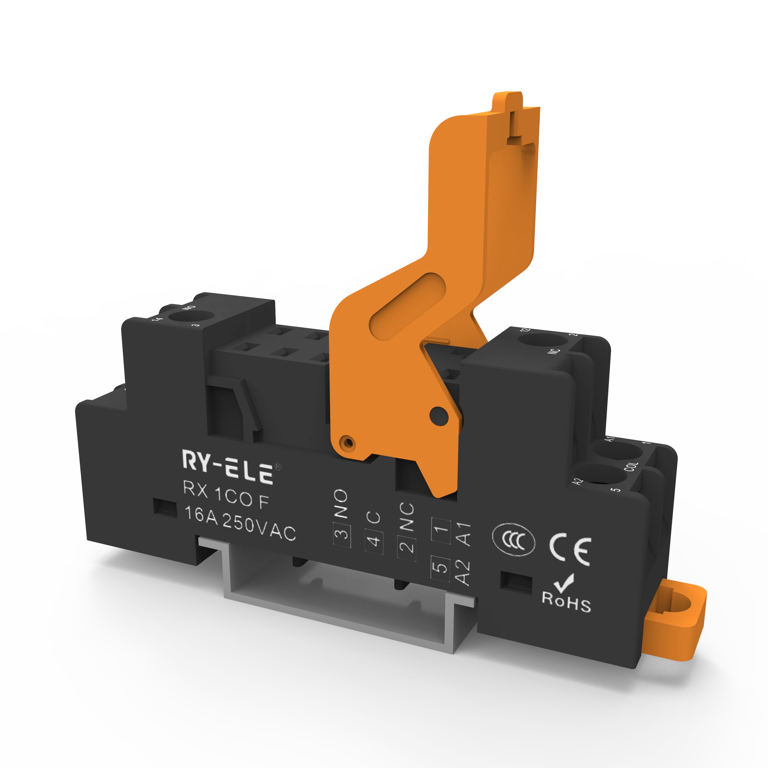 16a 250VAC 5pin Base RX1COF Fabricante dos produtos de controle industrial RY-ELE 1