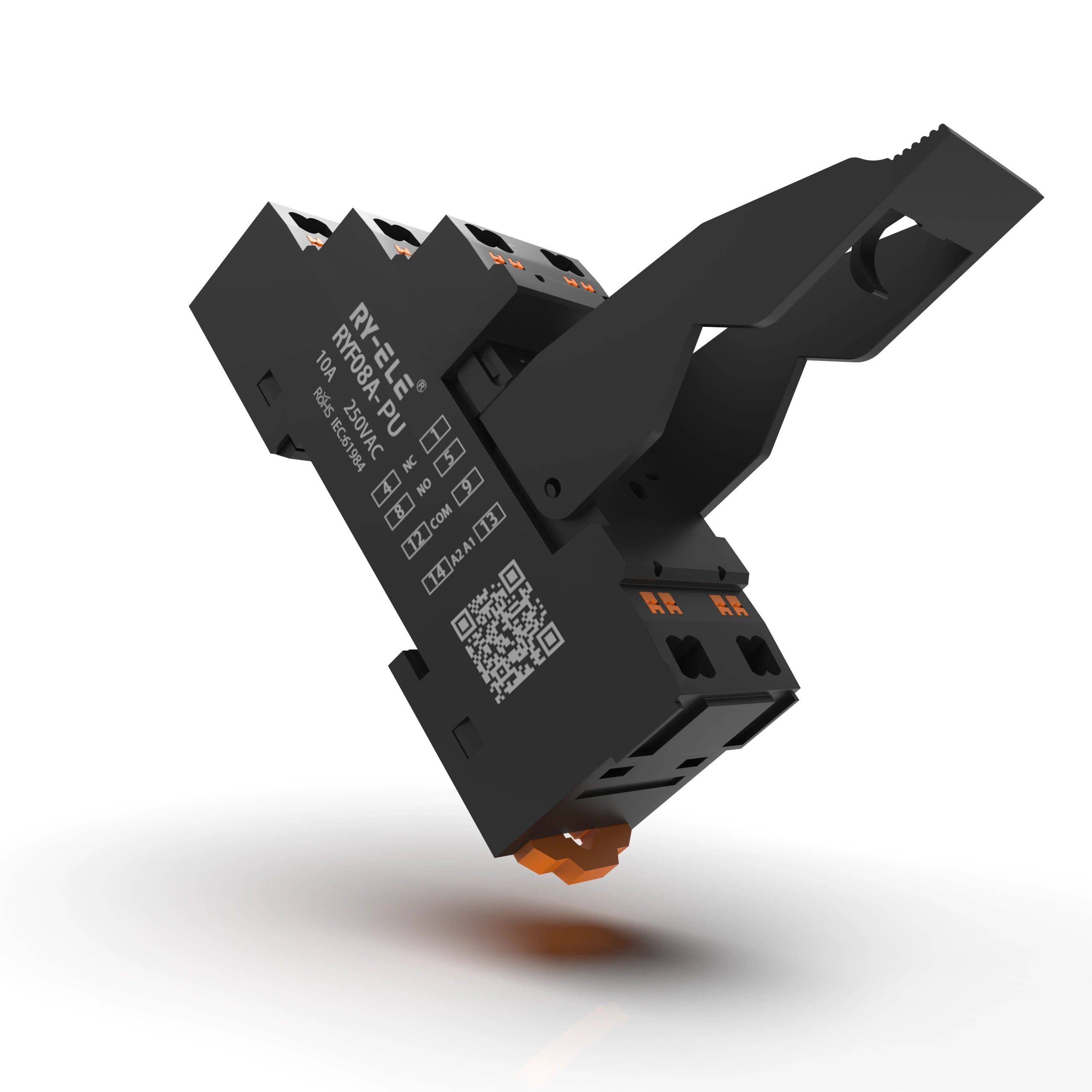 12A 250VAC 8pin Push-In Relay Base Ryf08a-Pu Fabricante dos Produtos de Controle Industrial RY-ELE 1