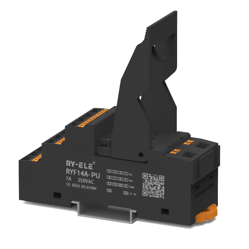 8A 250VAC 14Pin Direct plug-in wiring relay base RYF14A-PU Manufacturer of the Industrial Control Products RY-ELE 1