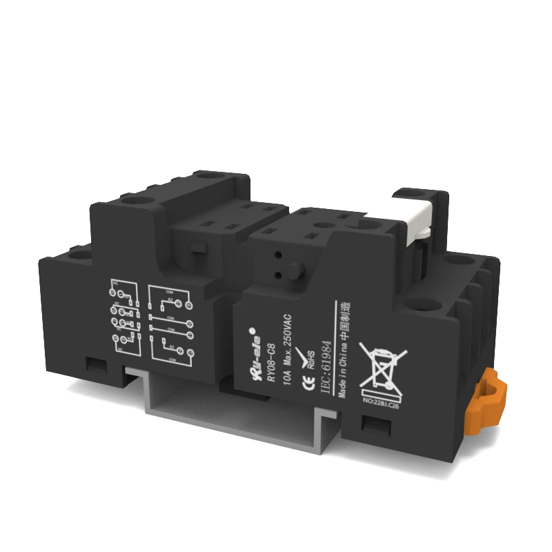 12A 250VAC 8pin Base de relé Ry08-C8 Fabricante dos Produtos de Controle Industrial RY-ELE 1