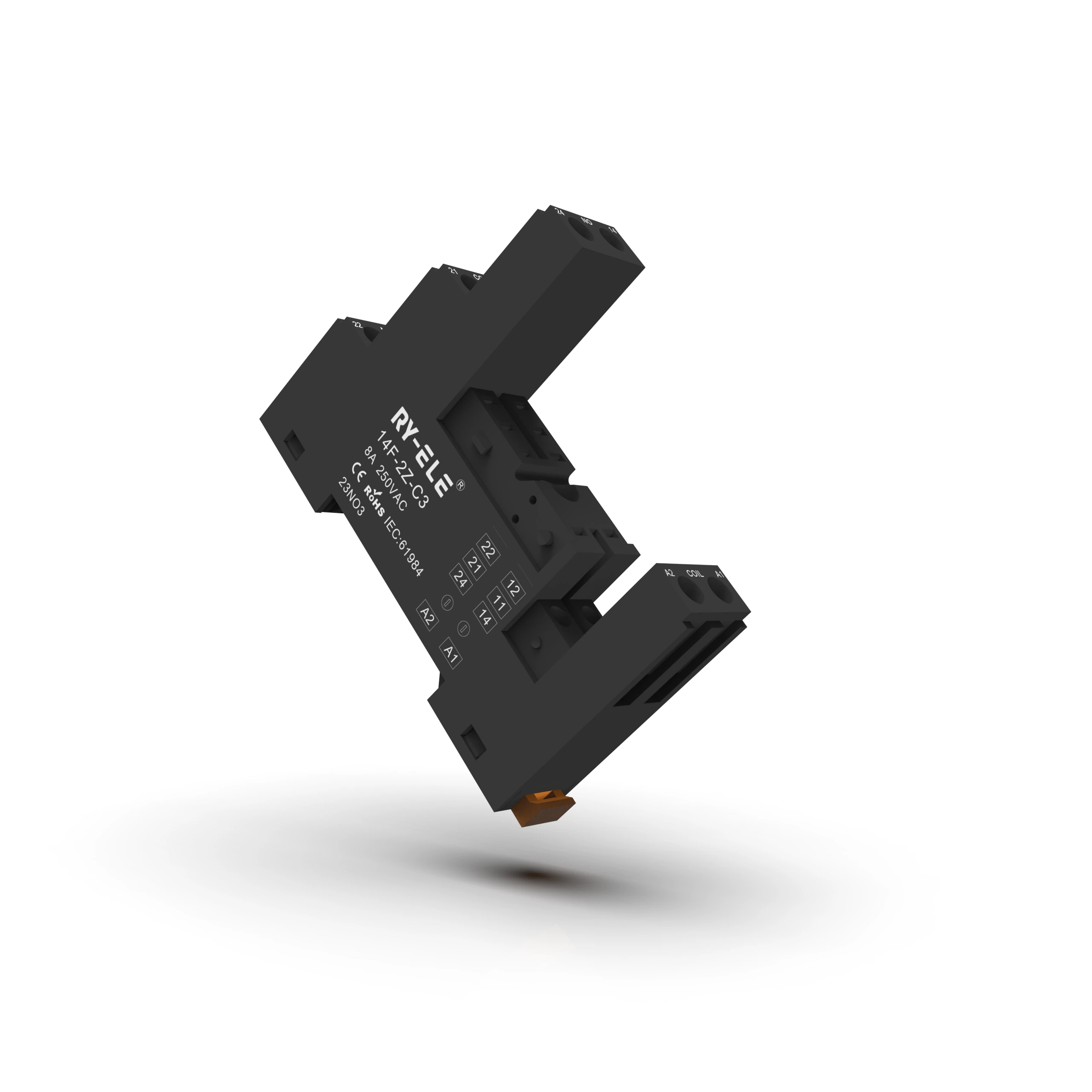8A 250VAC 8pin Base de relé de parafuso 14F-2Z-C3 Fabricante dos produtos de controle industrial RY-ELE 1