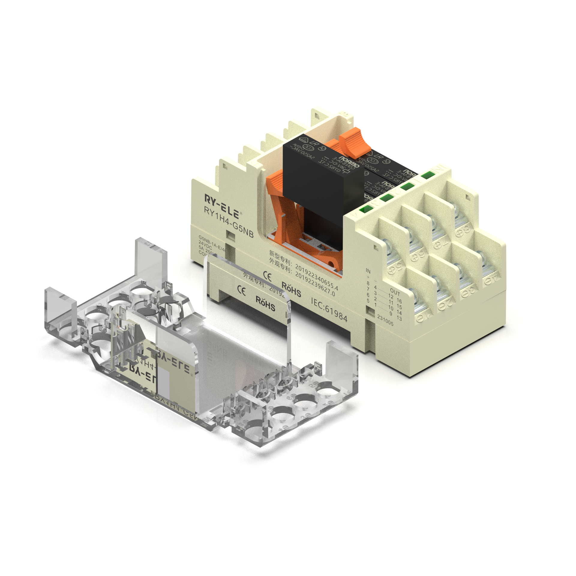 Customization Industrial Relay Socket With The Original Relay Ry1h4 ...