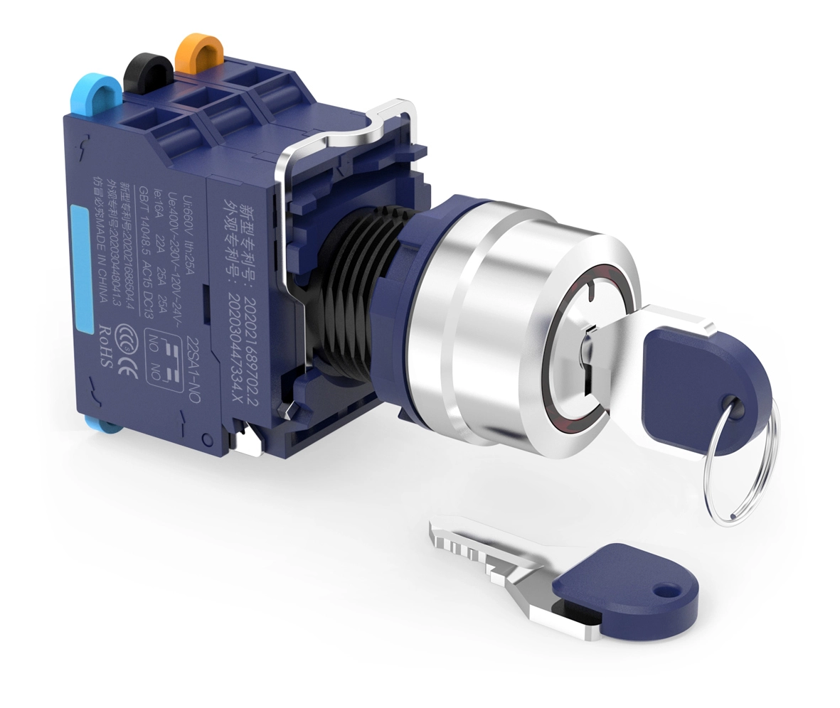 15a conexão de inserção rápida SA1 Switch de chave de chave iluminada Fabricante dos produtos de controle industrial RY-ELE 1