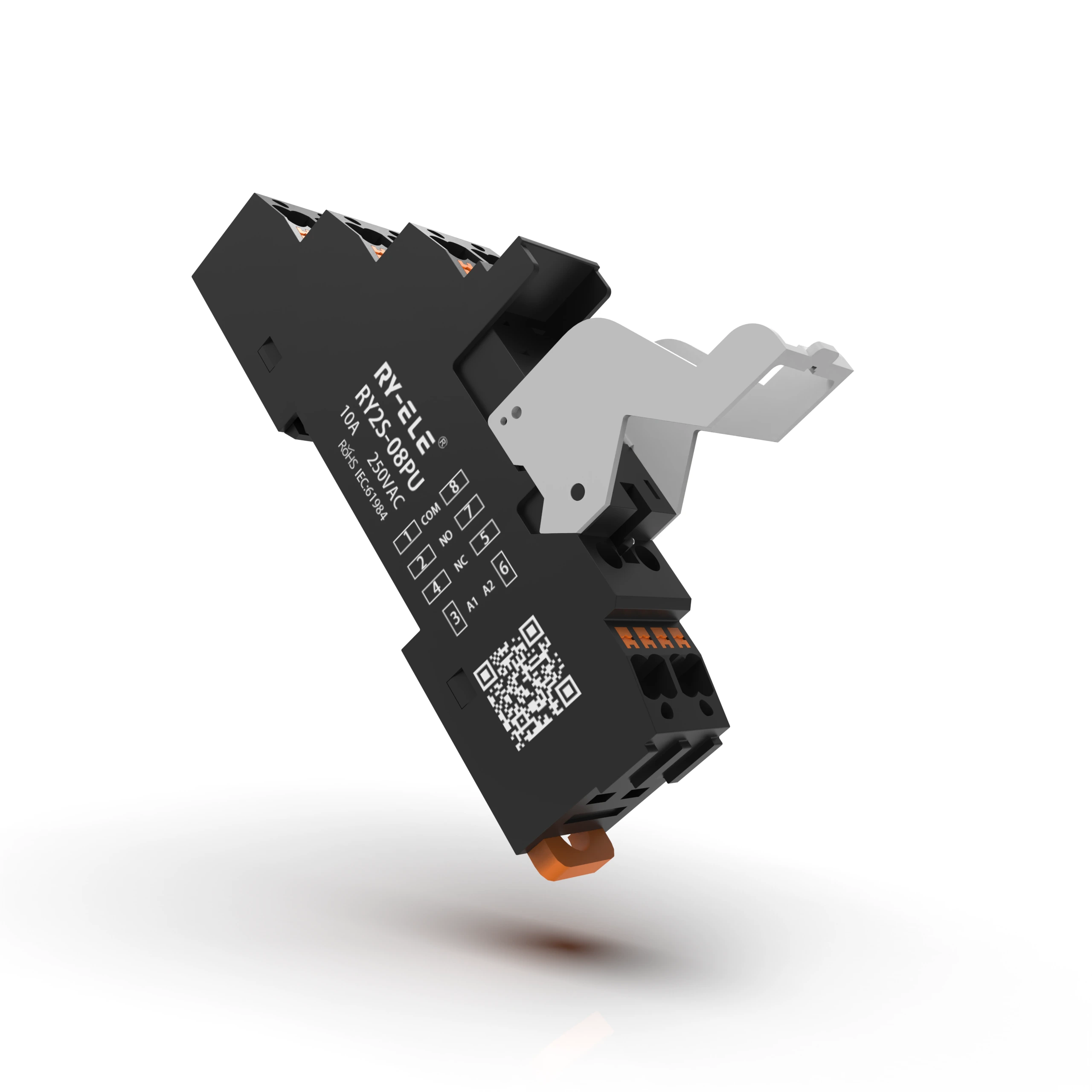 10A 8pin Relay Socket with 300V rated voltage 157F-2Z-PU(RY2S-08PU) RY-ELE 1