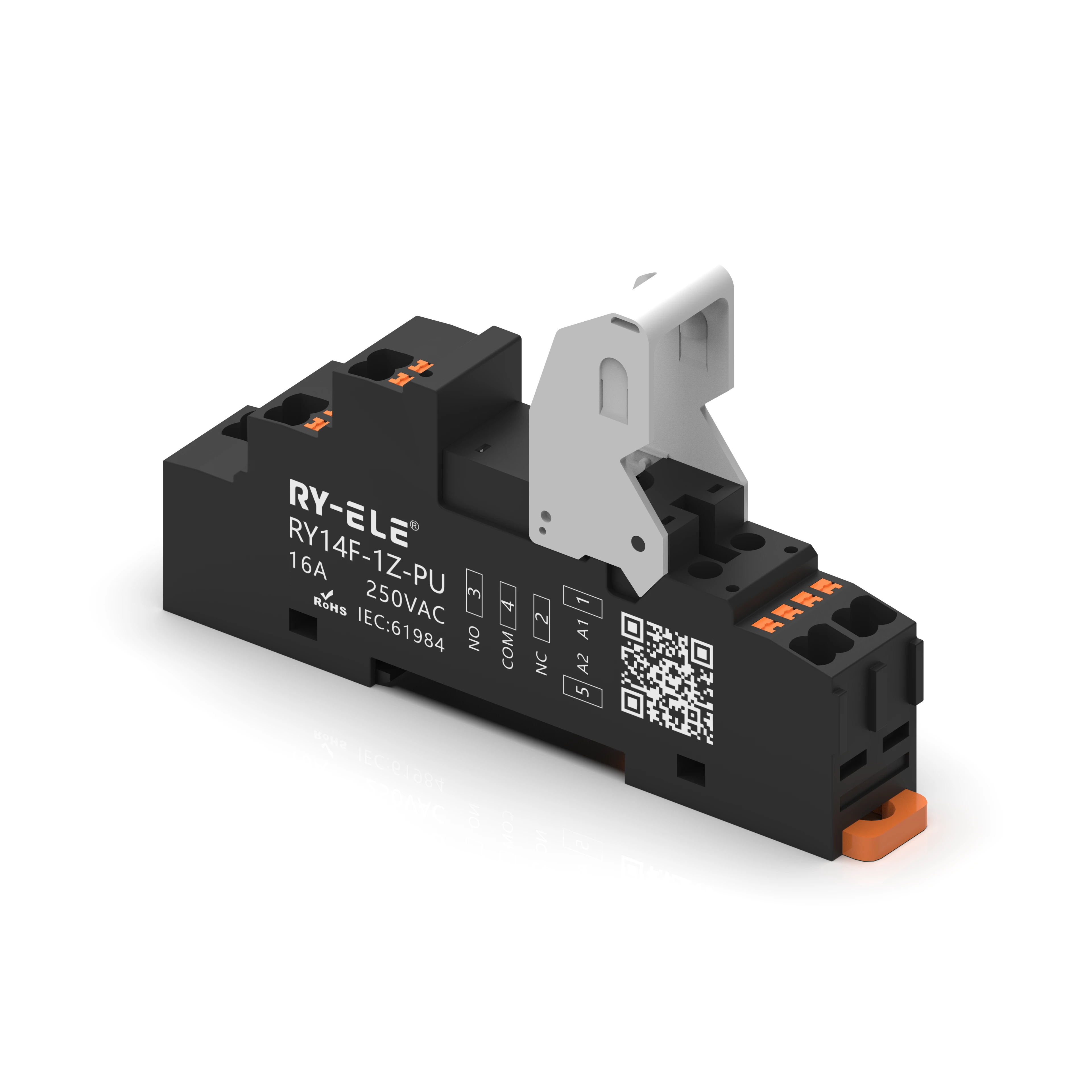 10A 5pin relay socket with 300V rated voltage push in wiring 14F-1Z-PU RY-ELE 1
