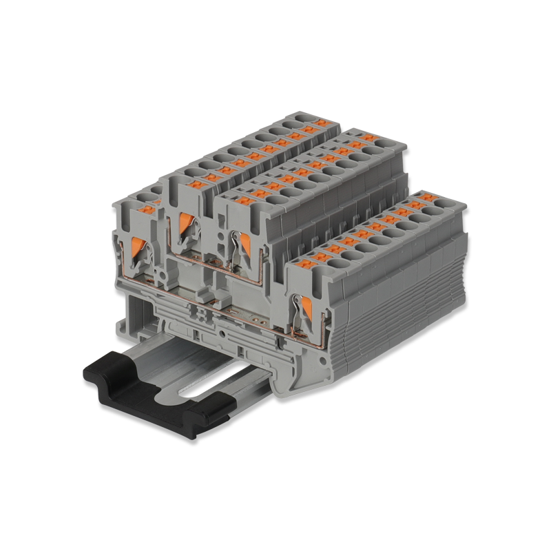 St5 Terminal Block En Riel Bloque de terminales intercambiable en caliente de 32 A para riel DIN ...
