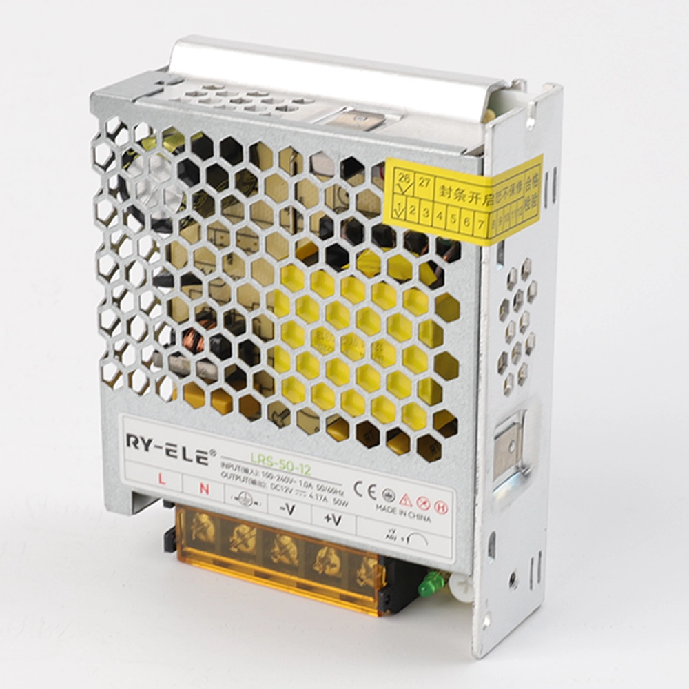 Din Rail Ultra-Slim Switching Power Supply For Power Distribution Cabinet LRS-50-12 RY-ELE 1