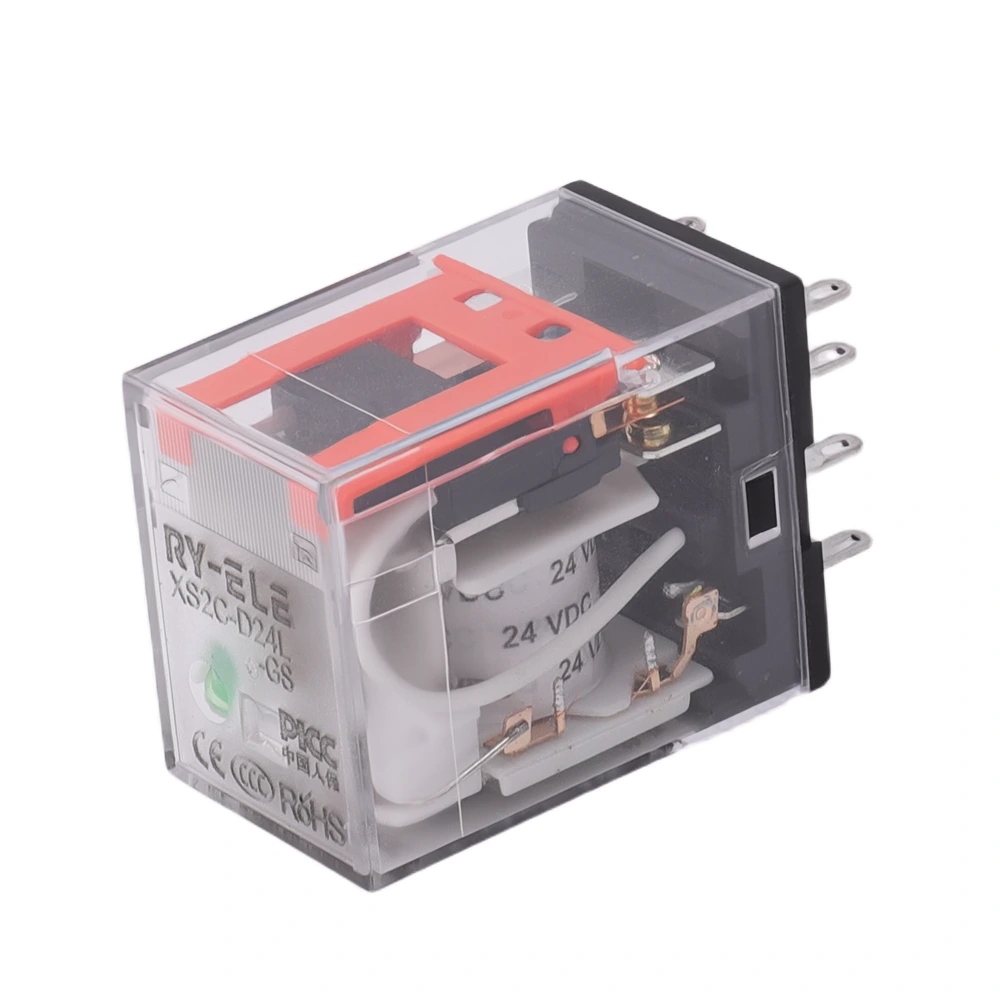 7A 8pin XS2C-D24L-GS Miniature Intermediate Relay DC 24V General with LED Indicator Plug-in Type for Industrial Automation RY-ELE 1