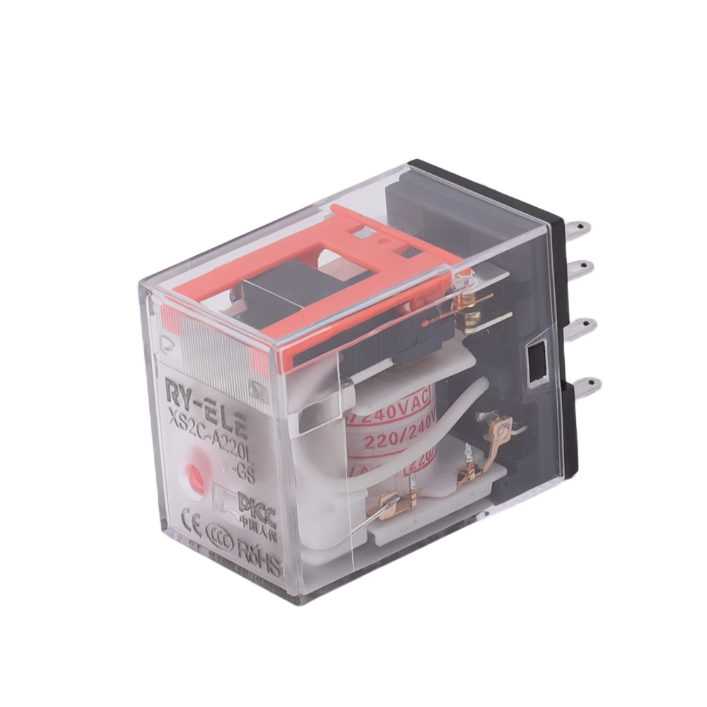 7A 8pin XS2C-A220L-GS Miniature Intermediate Relay AC220V General with LED Indicator Plug-in Type for Industrial Automation RY-ELE 1