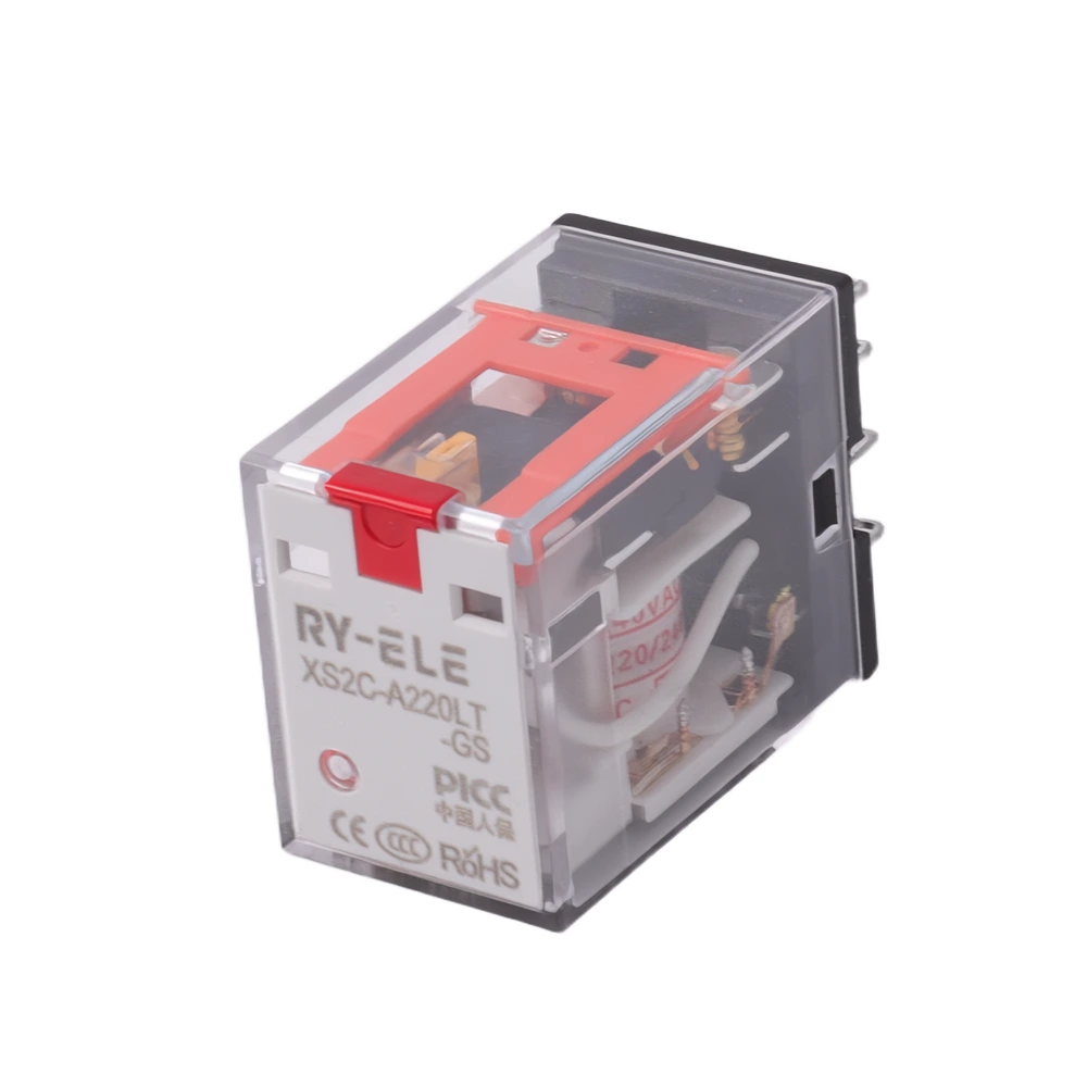 7A 8pin XS2C-A220LT-GS Miniature Intermediate Relay AC220V General with LED Indicator Plug-in Type for Industrial Automation RY-ELE 1