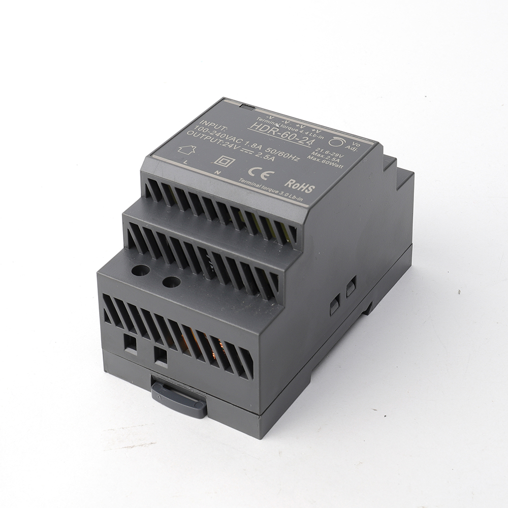 RY-ELE HDR-60-24 Fuente de alimentación conmutada CA/CC de 60 W – Entrada universal de 24 V 2,5 A, 85-264 V CA 1