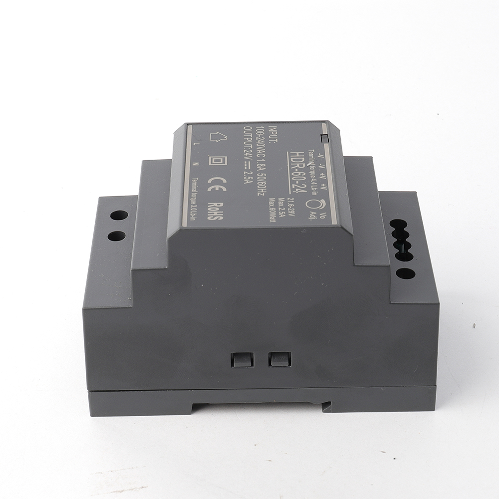 RY-ELE HDR-60-24 Fuente de alimentación conmutada CA/CC de 60 W – Entrada universal de 24 V 2,5 A, 85-264 V CA 2