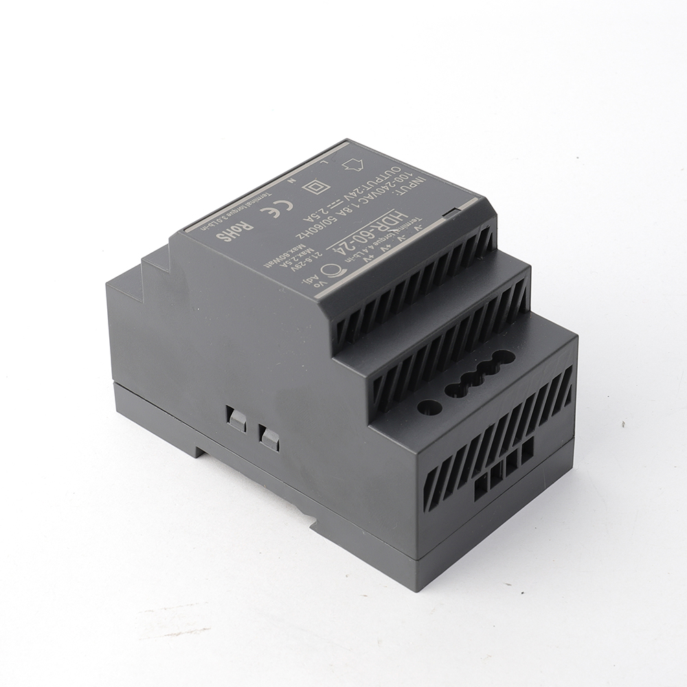 RY-ELE HDR-60-24 Fuente de alimentación conmutada CA/CC de 60 W – Entrada universal de 24 V 2,5 A, 85-264 V CA 3