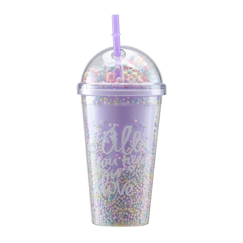 Wholesale New Design Fashion Simply Modern Unique Colorful 20 Oz Double Wall Plastic Kids Tumbler With Lid And Straw 1