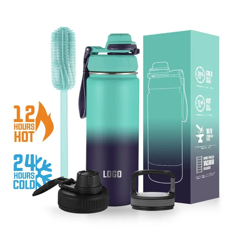 Nova chegada garrafa de água esportes vácuo aqua balão viagem aço inoxidável ginásio tumblers garrafa de água isolada 1