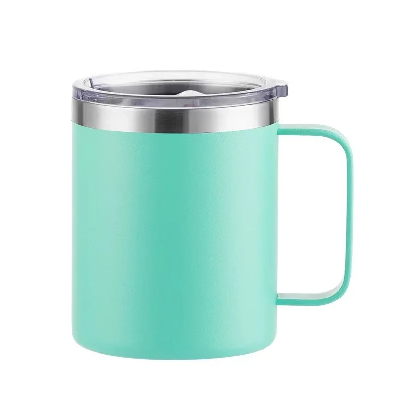 كأس النبيذ مع مقبض 12oz 16oz جدار مزدوج مكنسة من الفولاذ المقاوم للصدأ معزول المعادن بالجملة السائبة مخصص 300 قطعة 1