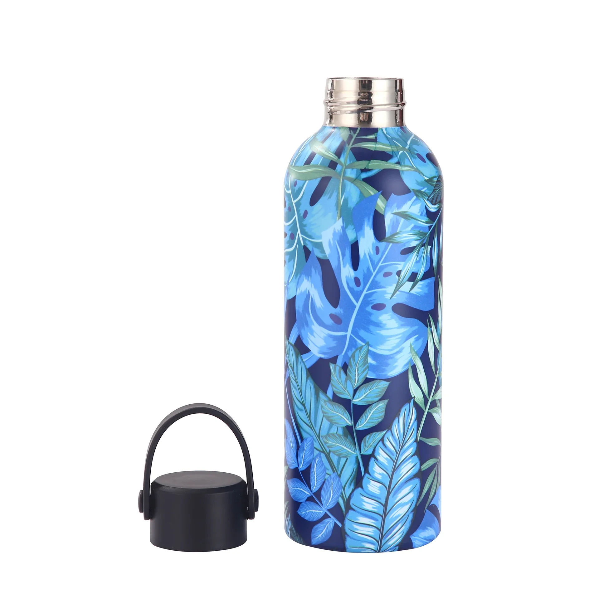 Small Bottle Mouth Plant Pattern American Outdoor Sports Water Bottle 1