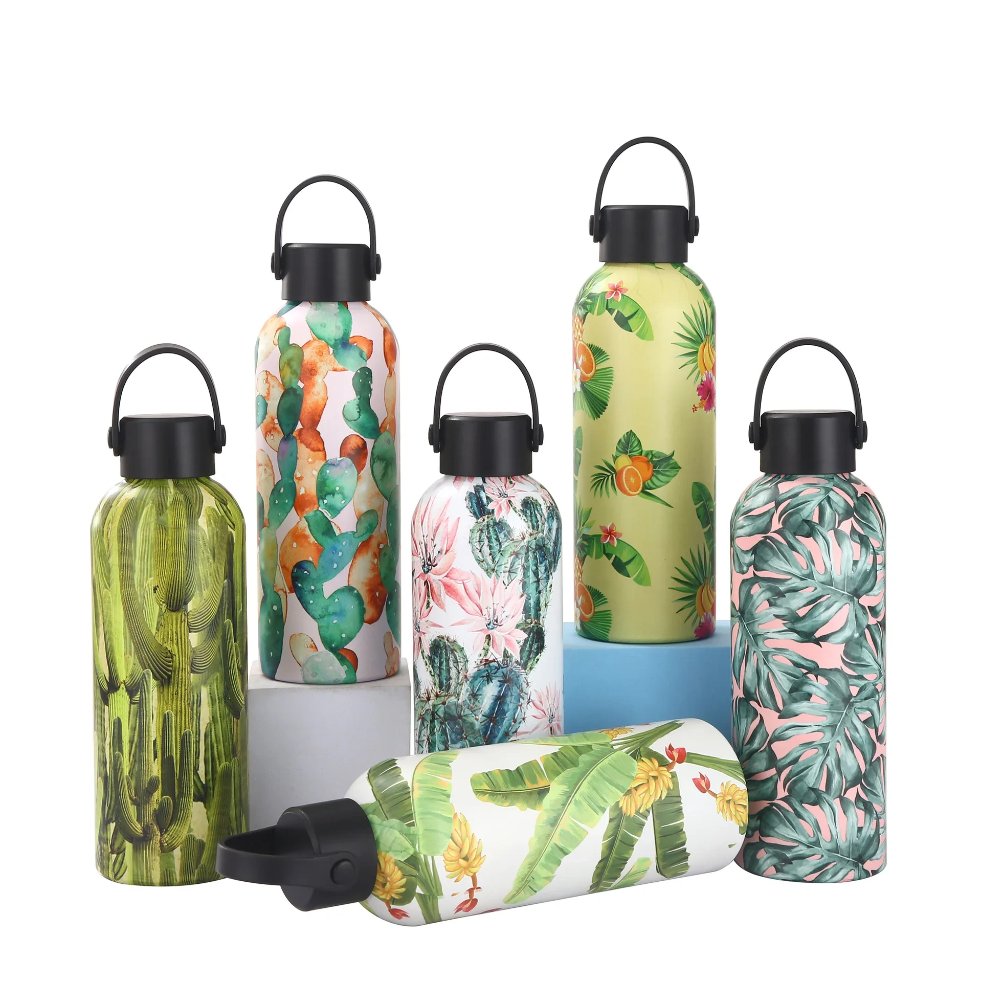 New American Big Mouth Stainless Steel Thermos Cup Outdoor Fitness Mountaineering Pot Portable 3d Printing Color Water Cup 1