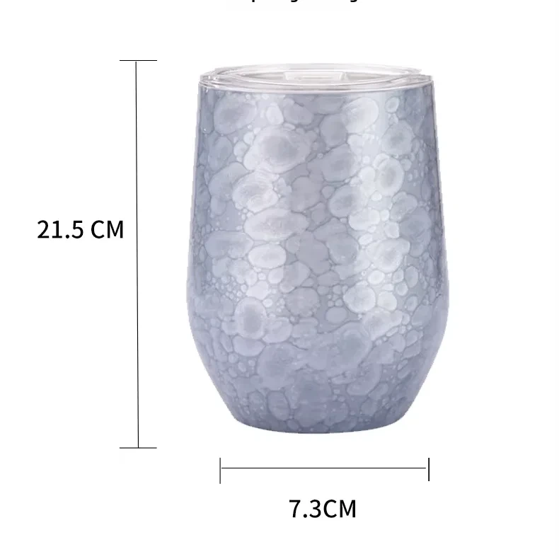 Mist Paint 304 Stainless Steel Eggshell Cup Outdoor Portable 12oz Thermos Cup 1