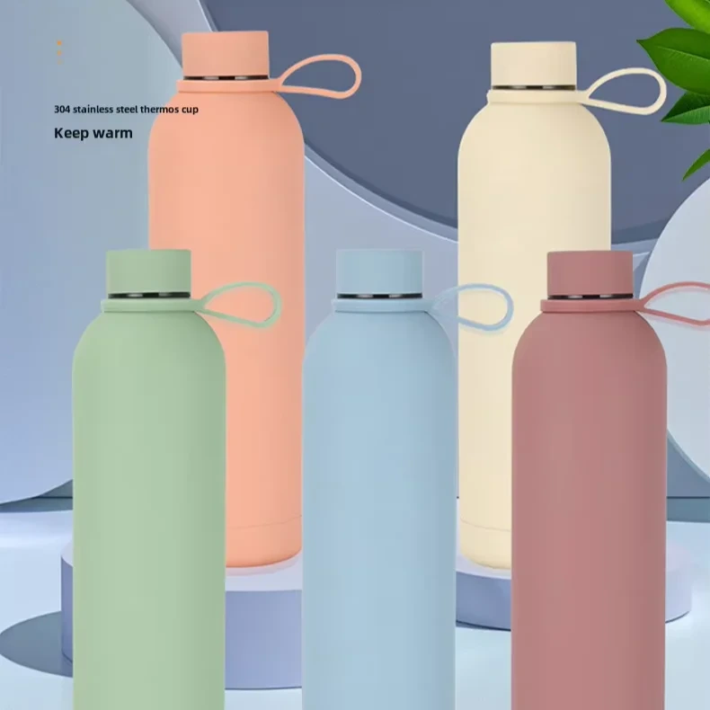 Multi-capacity American Handle Small Mouth Bottle 304 Stainless Steel Thermos Cup Outdoor Sports Portable Water Bottle 1