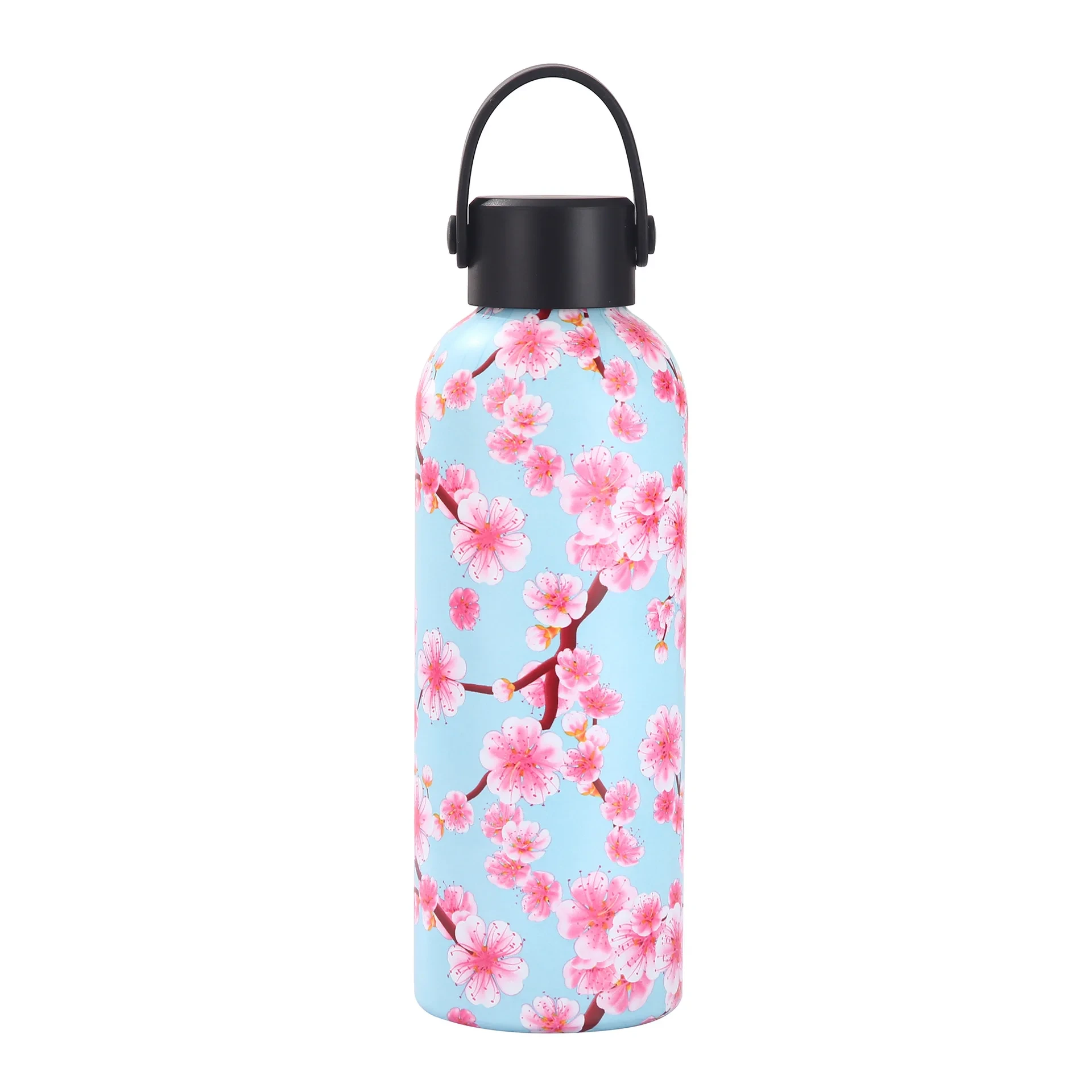 Pattern 304 American Small Mouth Bottle Stainless Steel Thermos Cup Outdoor Sports Water Bottle Large Capacity Small Mouth 1