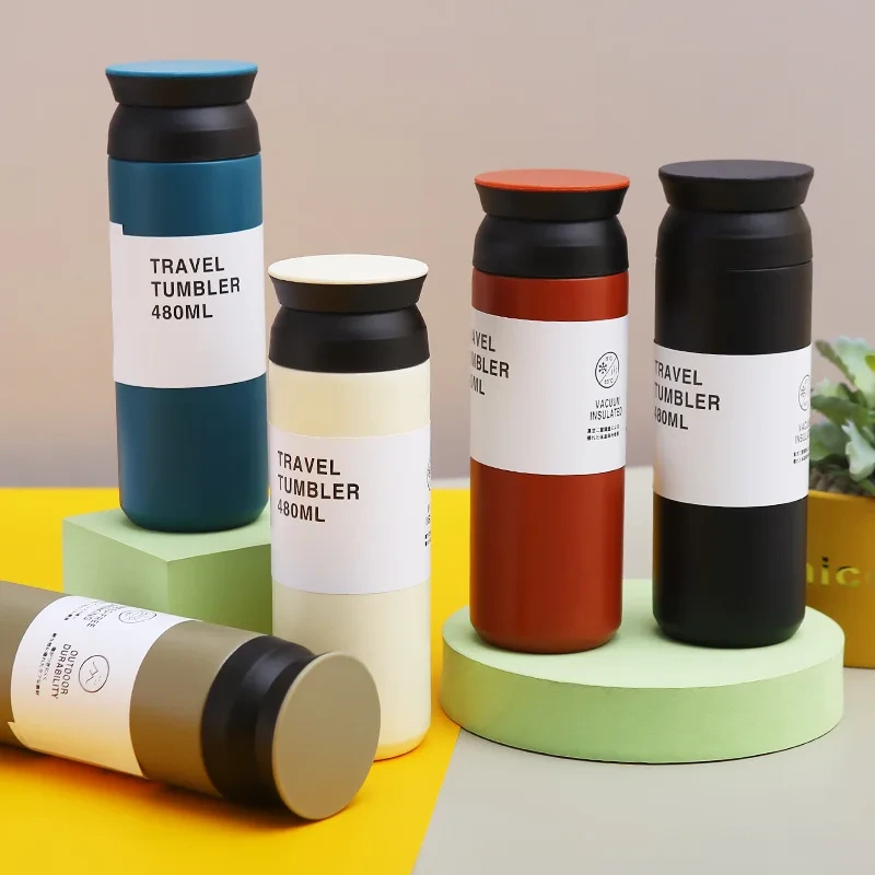 Creative Stainless Steel Thermos Cup Portable Simple Artistic Fresh Male And Female Students Element Cup Customization 1