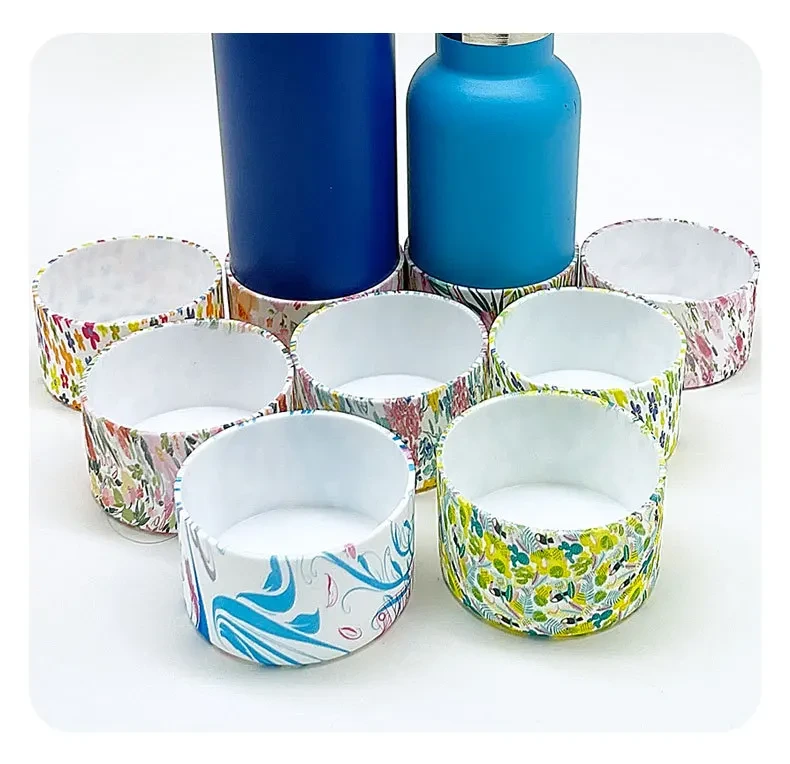 Customizable Elastic Silicone Cup Sleeves - Food Grade,Anti-slip,Multiple Colors And Patterns Available 1