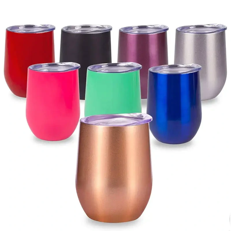 High Quality 12oz Double Wall Stainless Steel Egg Shape Hike Tarvel Beverage Edge Traveling Multicolour Bullet Mugs 1