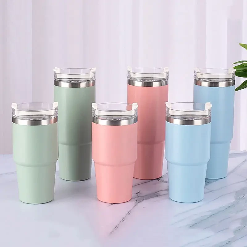 Reusable Cup Flip Leakproof Stainless Steel Tumbler Vacuum Insulated Water Bottle For Home Office Or Car 1