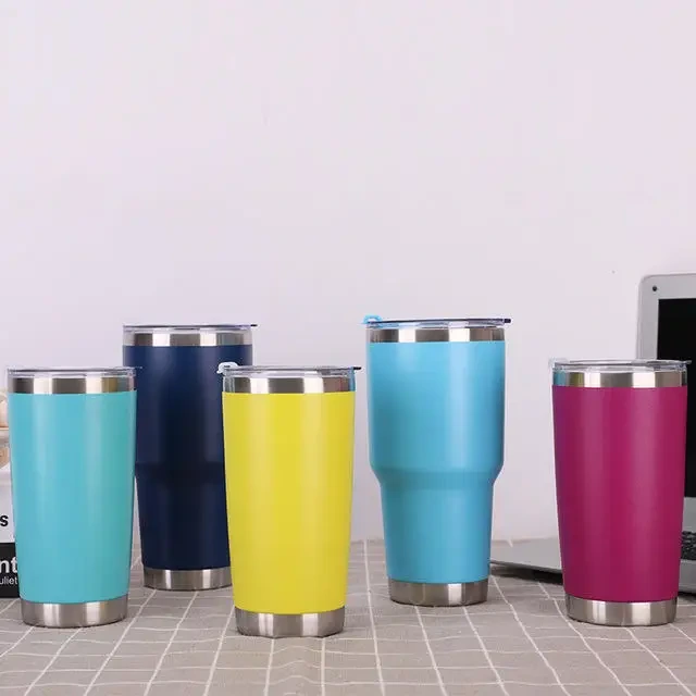 Wholesale 30oz Outdoor Double Wall Vacuum Insulated Matte Color Stainless Steel Tumbler 900ml Coffee Mug 1