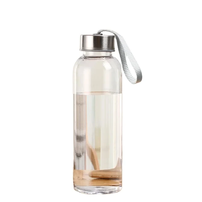 Customized Logo 300ml 420ml 500ml Clear Empty Glass Water Bottles Sports Drinking Bottles Glass Bottles 1