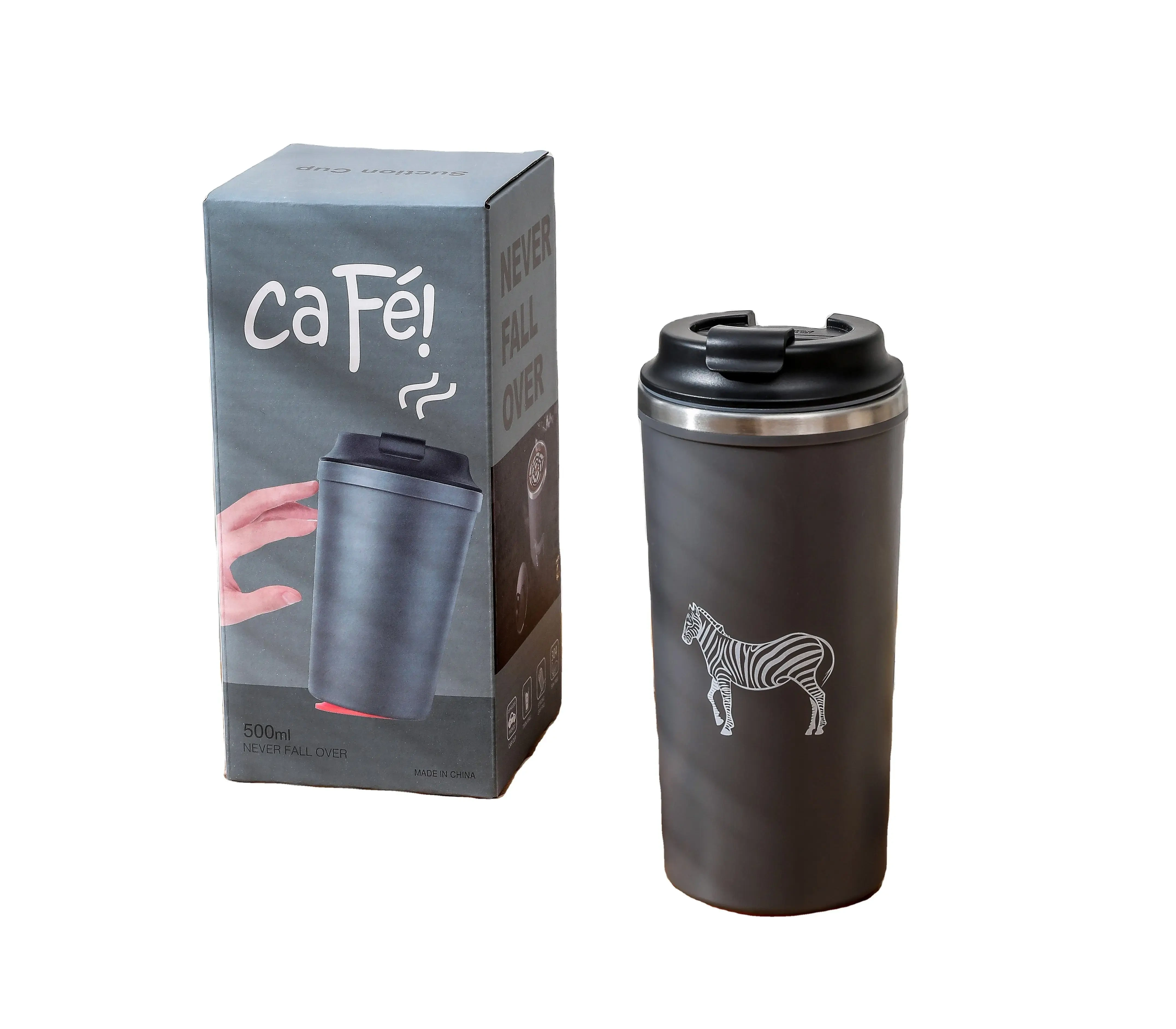 Custom Logo Customized Anti Slip Non Falling Suction Cup Tumbler Gift Coffee Cup Mug 1