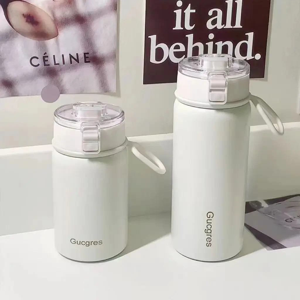 Selection Ineedu Smiling Face Heat Preservation Cup Student Portable Water Cup Stainless Steel China Water Bottles Adults Modern 1