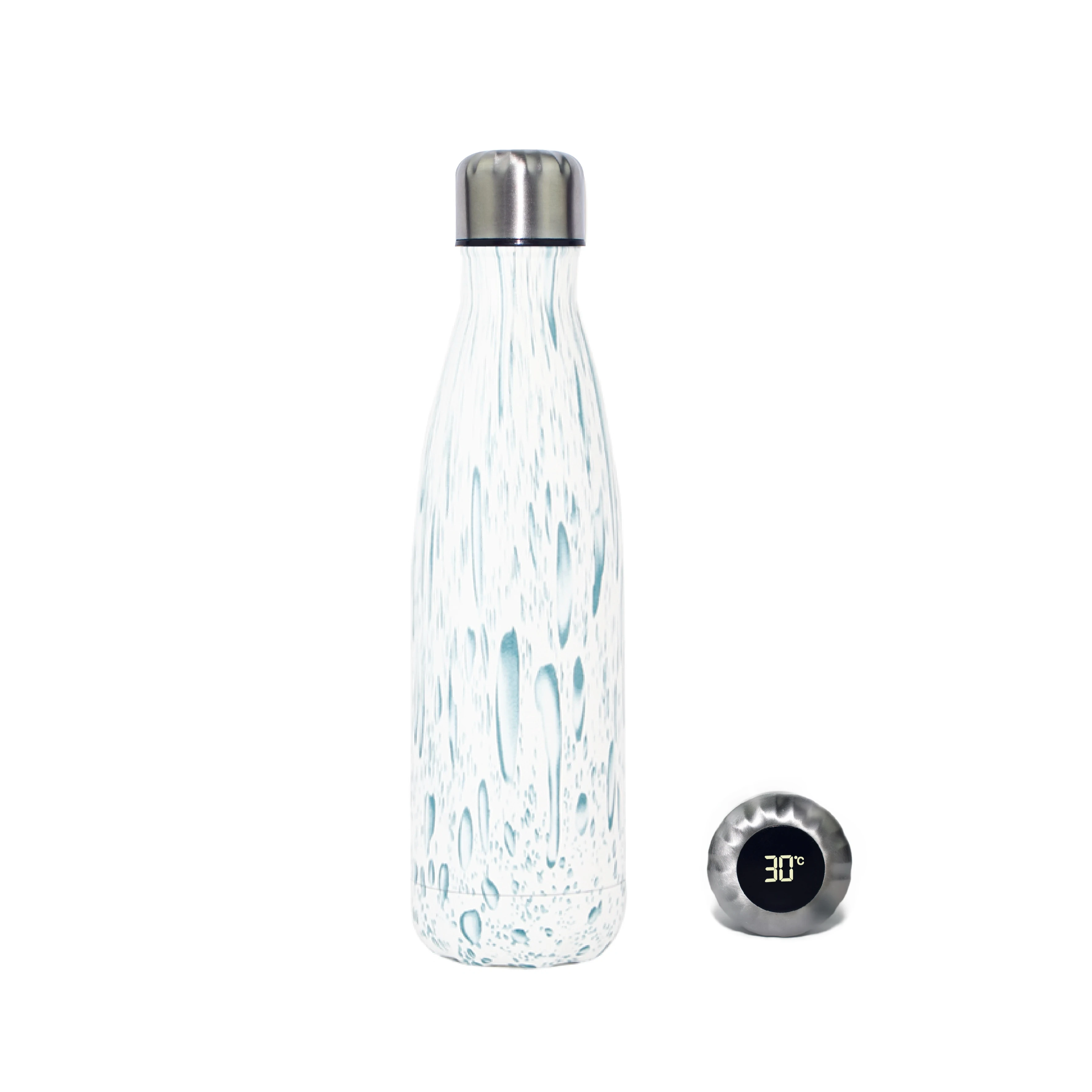 China Wholesale Price Custom Logo Double Wall Insulated Stainless Steel Smart Water Bottle For Children With Led Temperature 1