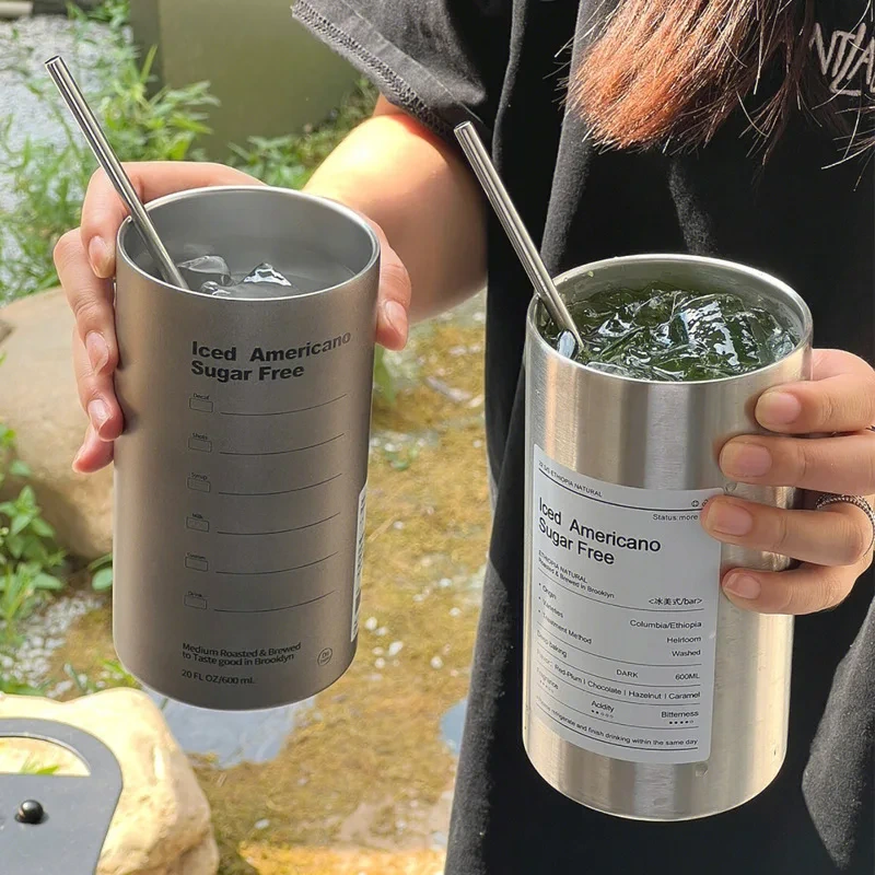 Wholesale Large Capacity Double Wall Stainless Steel Cup Portable Stainless Steel Coffee Cup 1