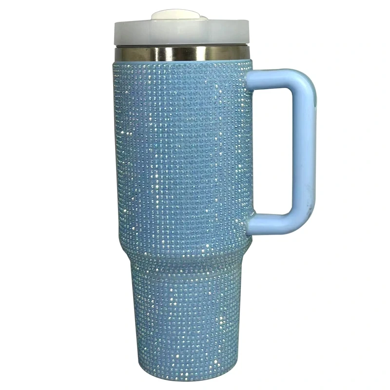 Customized Cute 40oz 30oz Popular Double Wall Stainless Steel Insulated Tumbler With Straw And Handle Lid 1