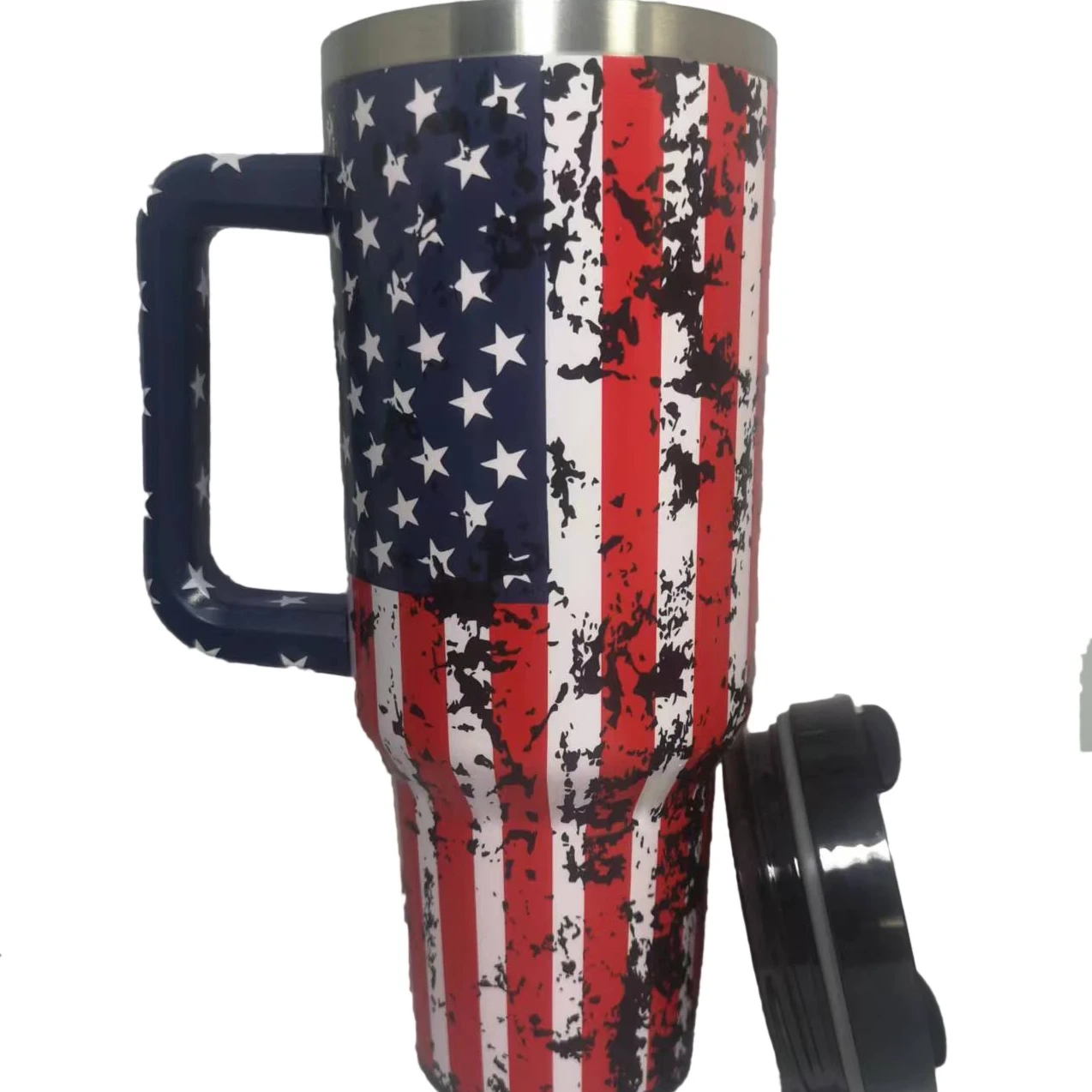 Custom 40oz 20oz Double Wall Stainless Steel Insulated Sublimation Tumbler With Straw And Handle 1