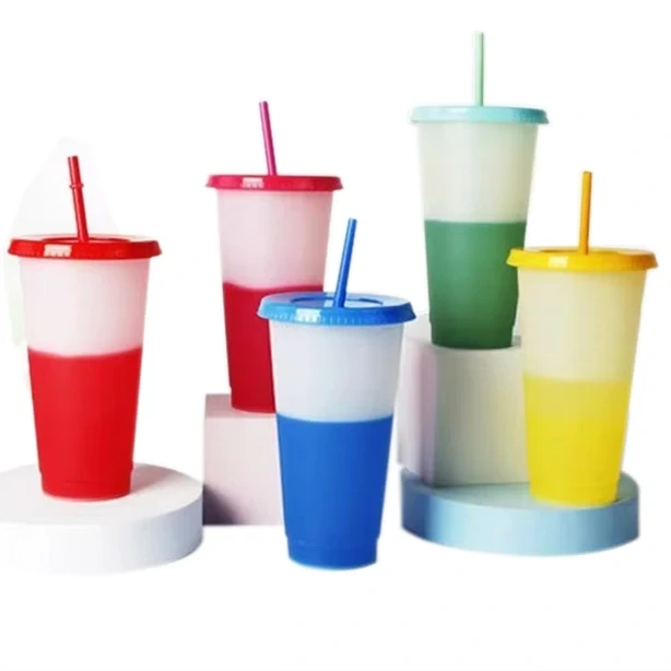 Stadium Cups With Lid Changing Reusable Custom Plastic Sublimation Insulated Drinking 750ml Color Camping Water Bottles Unisex 1