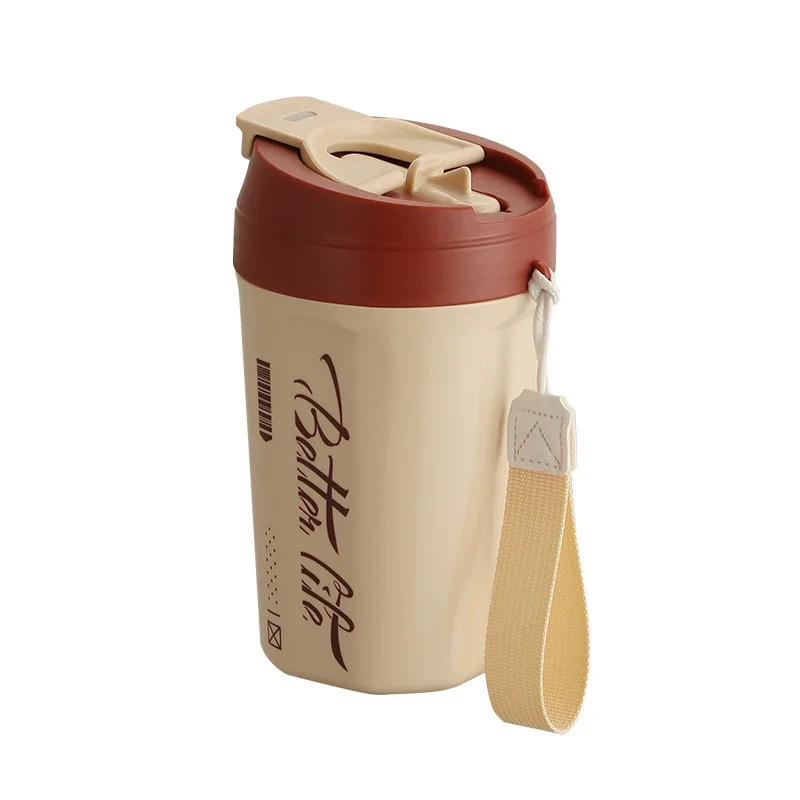 Wholesale Bulk New Design Unique Stainless Steel Double Wall Vacuum Coffee Tumbler With Lid And Straw 1