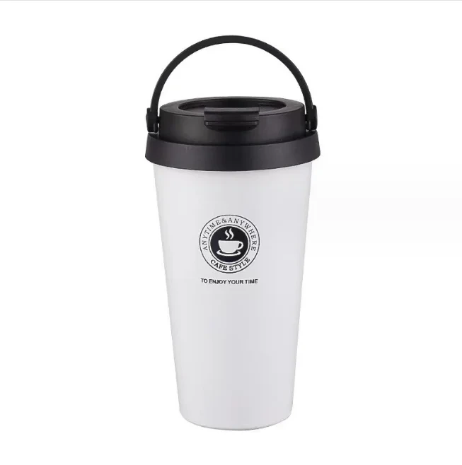 China Wholesale Double Wall Vacuum Insulated Stainless Steel Portable Car Thermos Mug With Flip Button 1