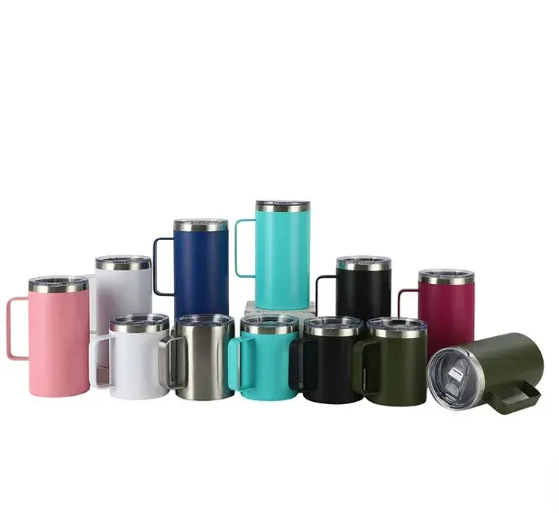 Stainless Steel Tumbler with Handle MUGS Customized Colors Acceptablemanufacturer 3