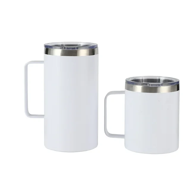 Wholesale Price Travel Insulated Double Wall Stainless Steel Coffee Thermo Tumblers Mugs With Lids And Handle 1